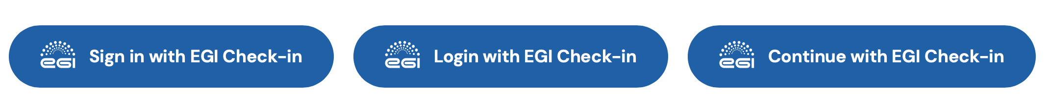 EGI Check-in buttons blue