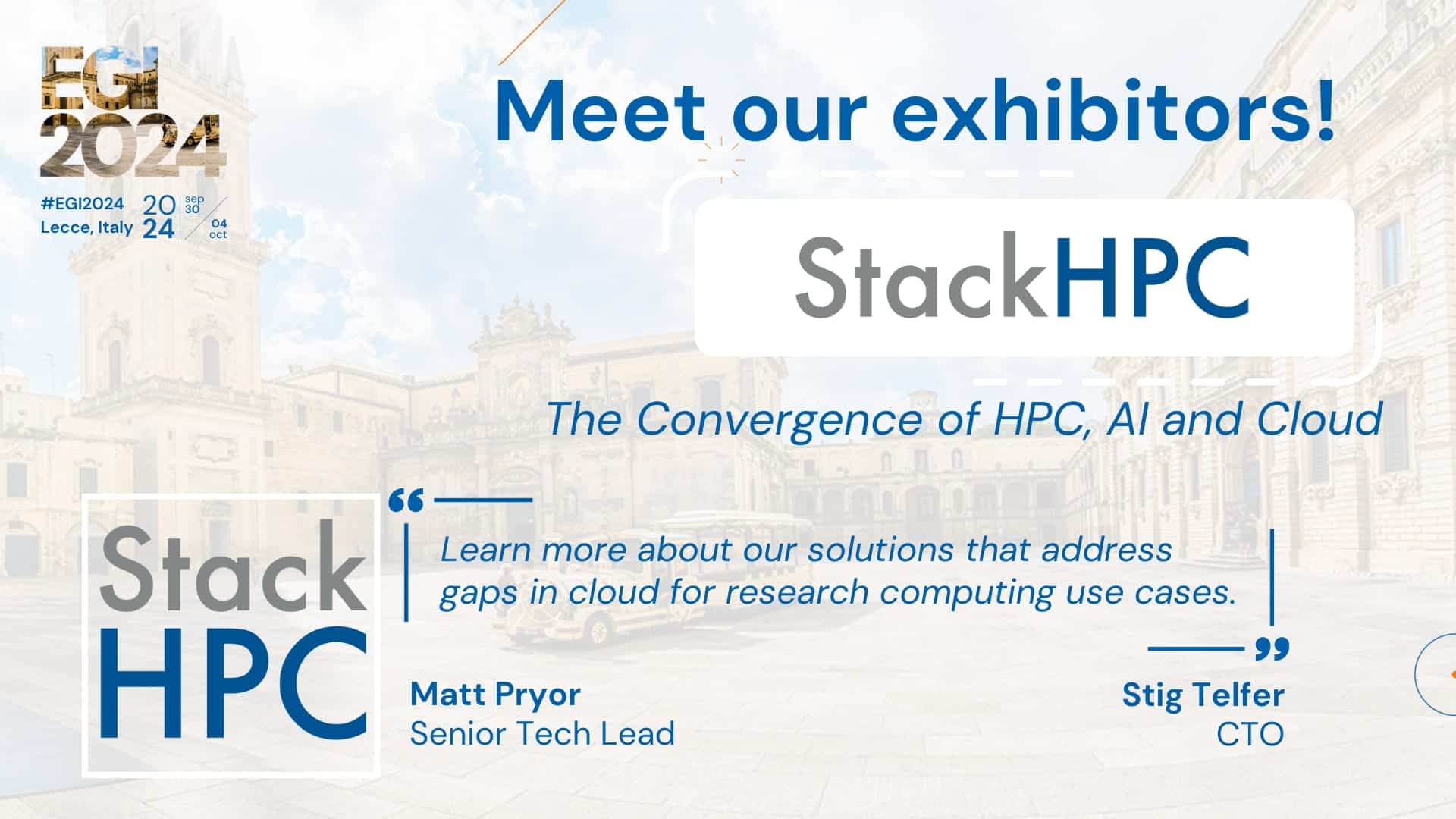 Meet The EGI2024 Exhibitors StackHPC EGI